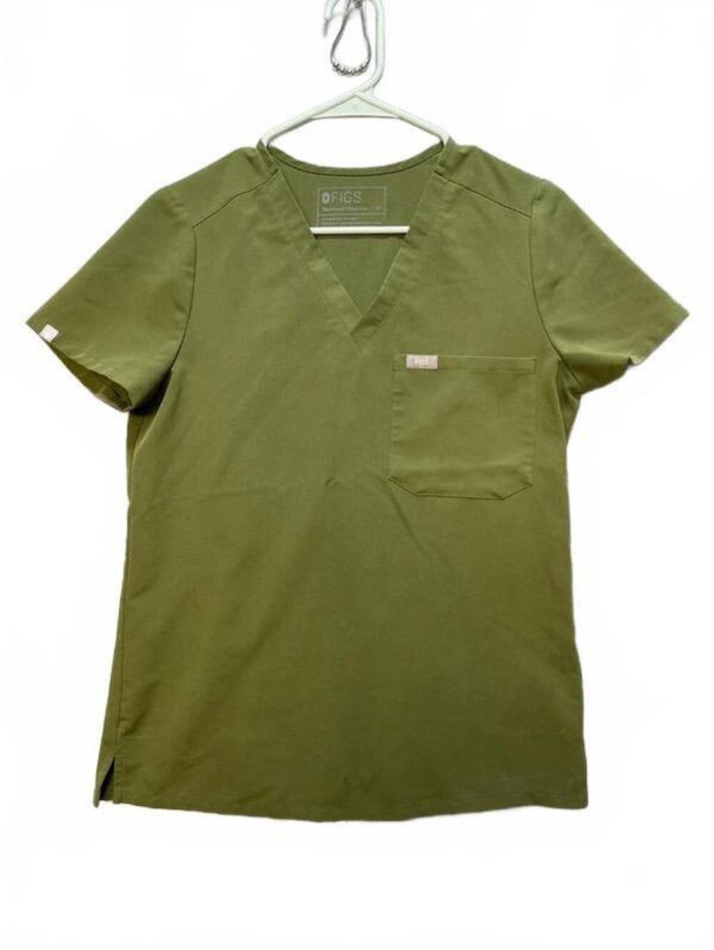 FIGS Womens Scrub Set Olive Green Catarina Top XS Pants Small
